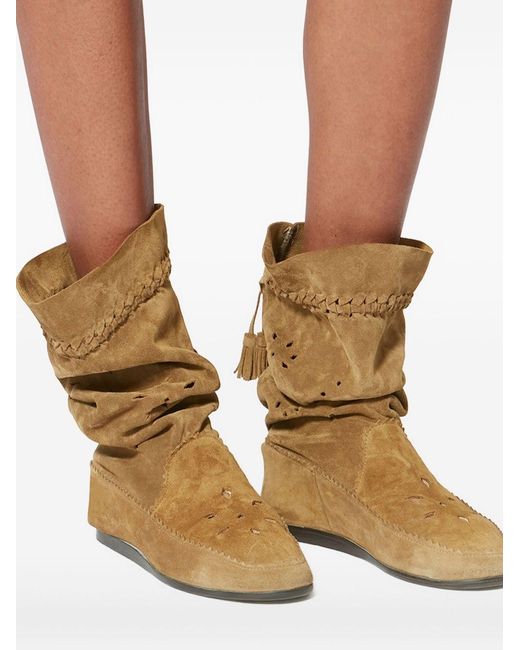 Isabel Marant Brown Welky Leather Boots