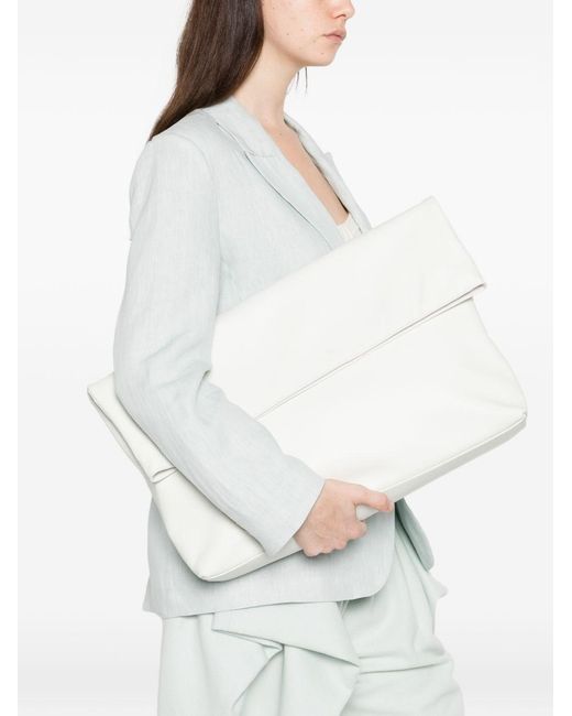 Herskind White Sofia Leather Tote Bag