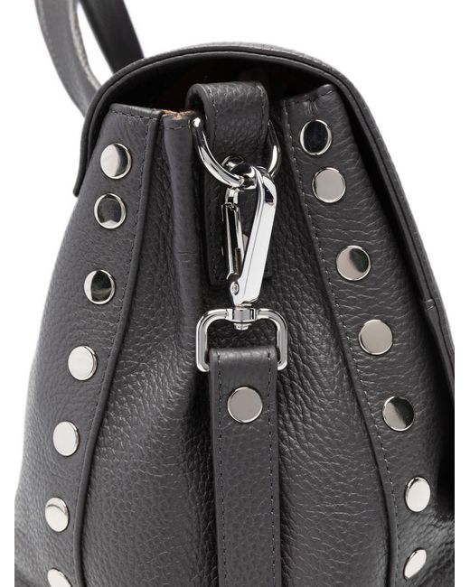 Zanellato Gray Postina Daily Medium Leather Handbag
