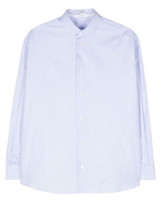 Loewe White Cotton And Silk Blend Shirt