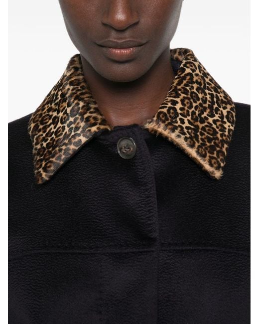Max Mara Blue Wool Blouson Jacket