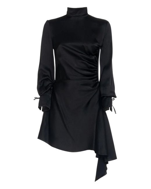LES FILLES D'EVA Black Short Turtleneck Dress