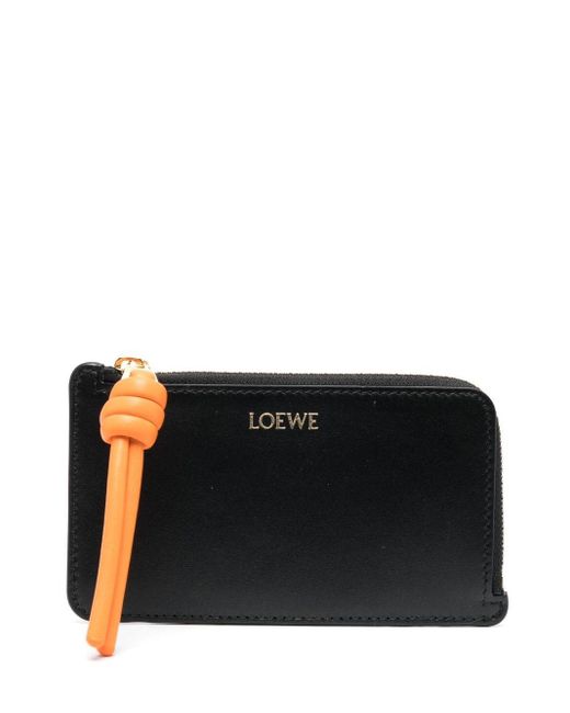 Loewe Black Knot Leather Credit Card Case