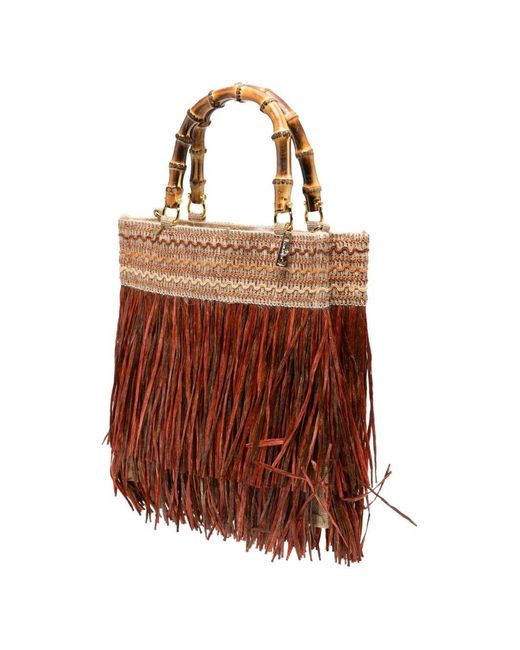 La Milanesa Brown Calla Medium Handbag