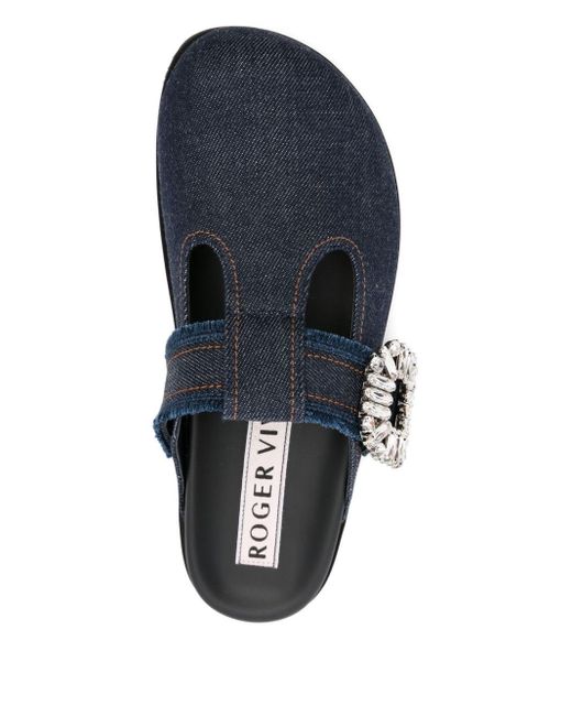 Sandalo Slidy Viv di Roger Vivier in Blue