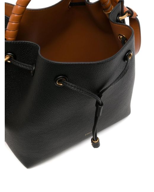 Chloé Black Marcie Leather Bucket Bag