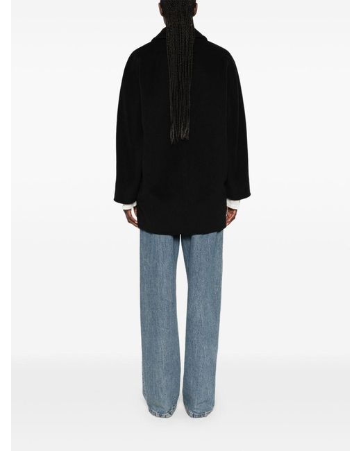 Max Mara Black Wool And Cashmere Short Coat
