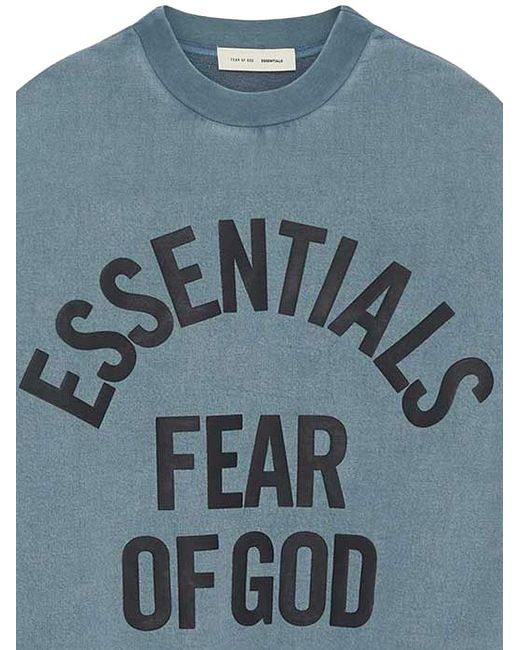 Essentials Blue Crewneck Sweatshirt for men