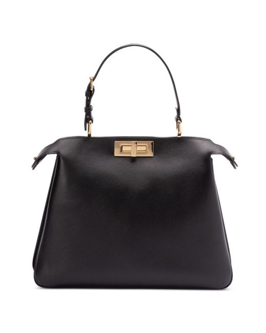 Fendi Black Peekaboo Soft Medium Bag