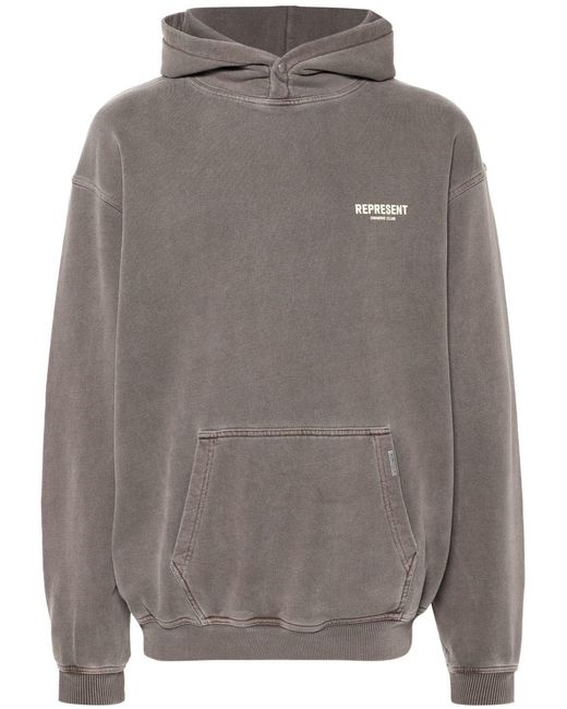 Represent Gray Hoodie With Logo for men