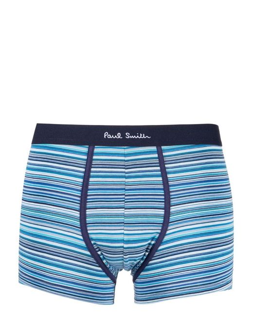 Paul Smith Black Logo-Waistband Striped Boxers (Pack Of Five) for men