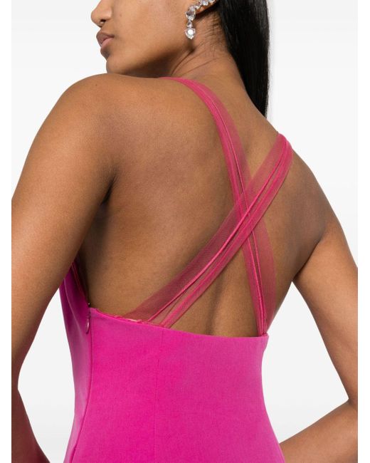 Genny Pink Panelled Sleeveless Maxi Dress
