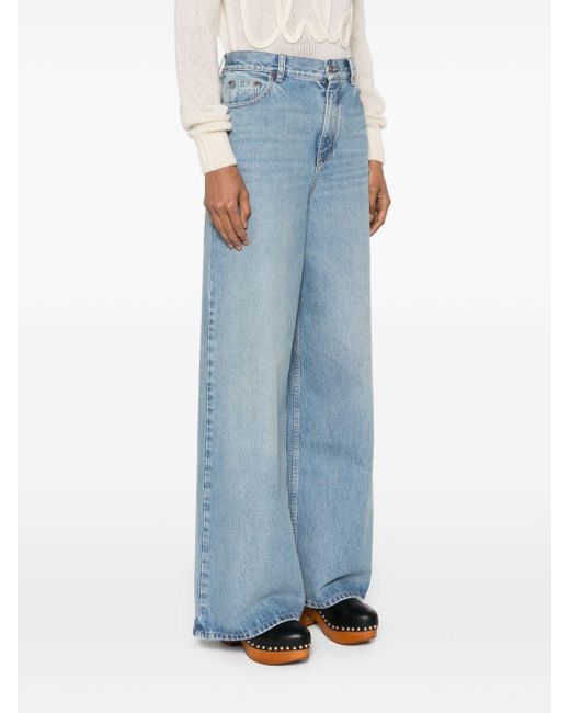 Chloé Blue Flared Leg Denim Jeans