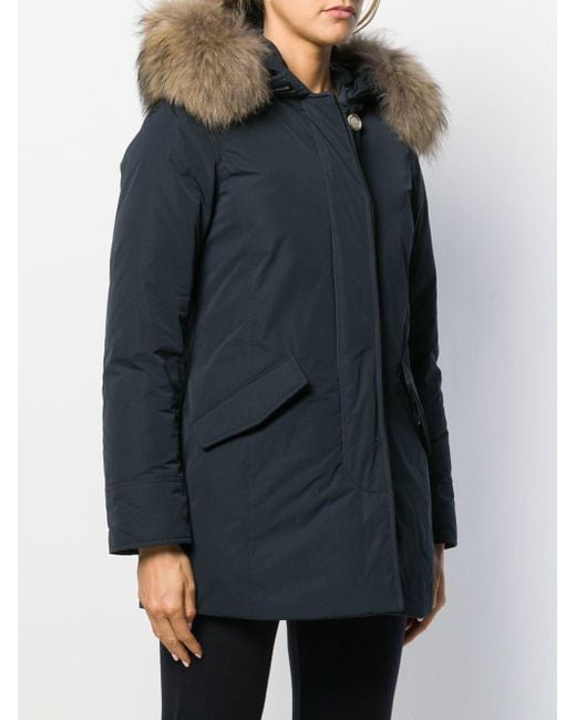woolrich parka blue