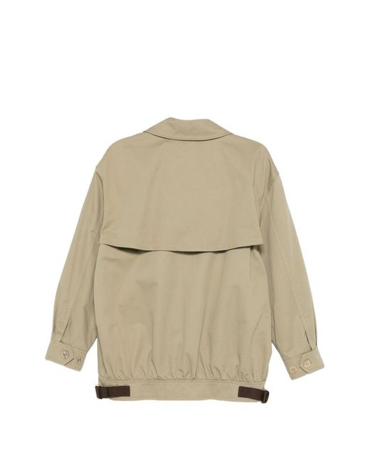 Semicouture Natural Nives Cotton Bomber Jacket