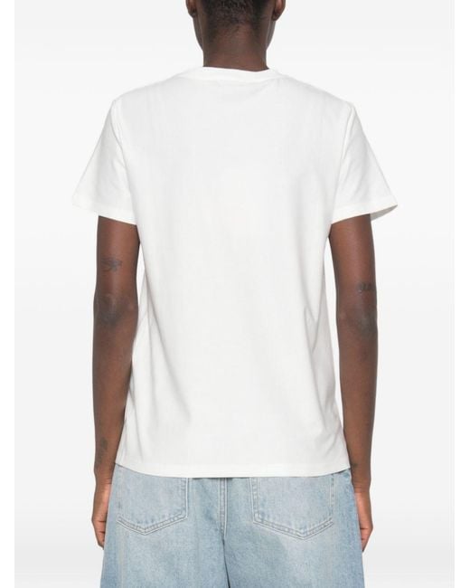 Max Mara White Logo Cotton T-Shirt