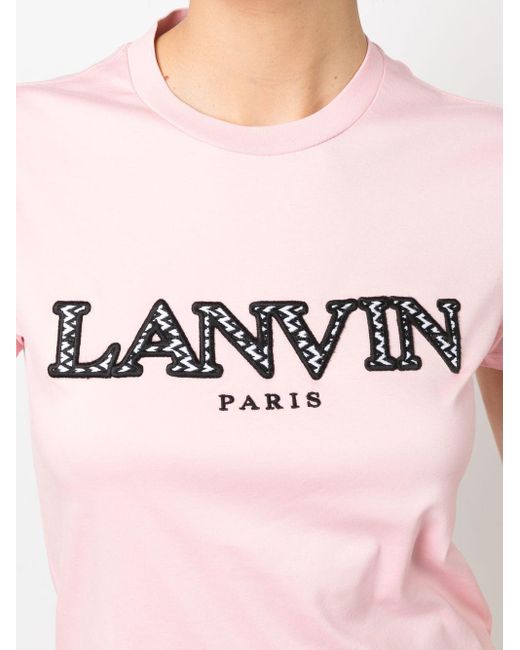 Lanvin Cotton T-shirt in Pink | Lyst