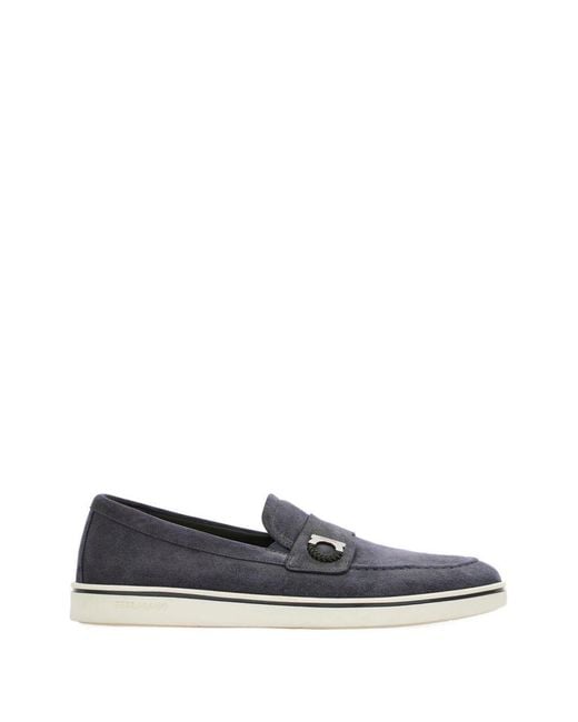 Ferragamo White Leather Loafers for men