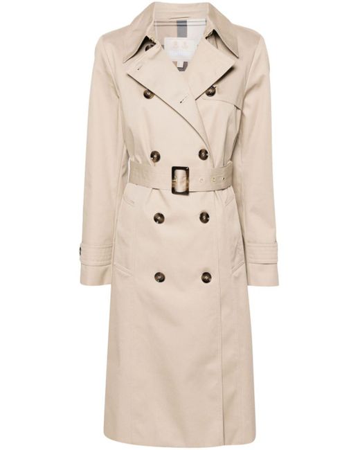 Barbour Natural Greta Waterproof Trench Coat