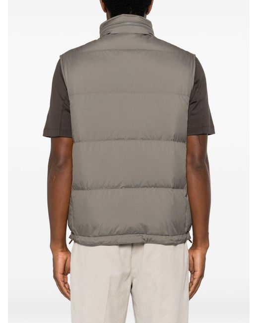 Brunello Cucinelli Gray Down Vest for men
