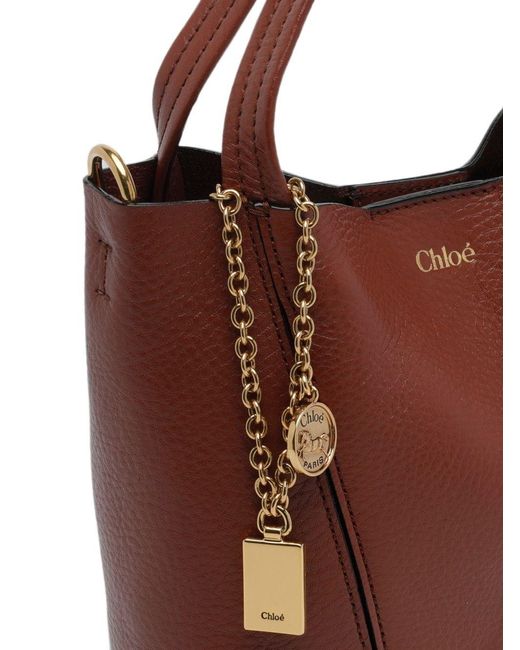 Spin Piccola Tote di Chloé in Brown