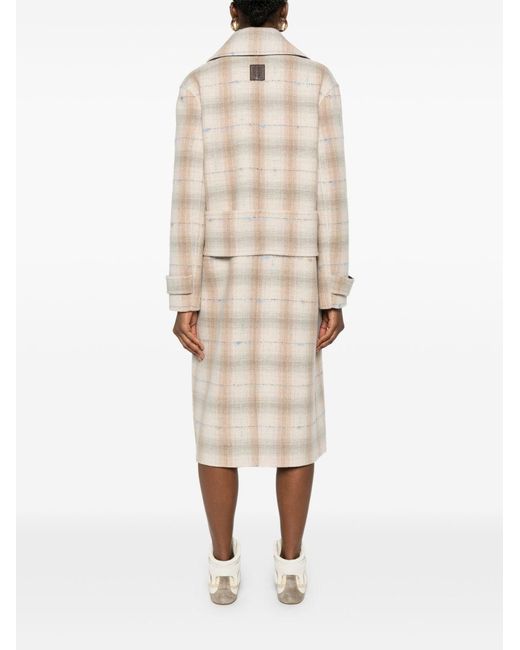 Loewe Natural Wool And Cashmere Double-Breasted Coat