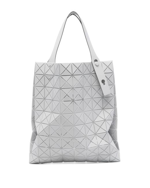 Issey Miyake Gray Prism Plus Geometric-Pattern Tote Bag