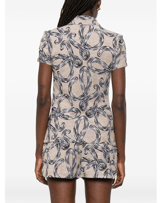 Loewe Gray Paula's Ibiza Cotton Blend Printed Shirt