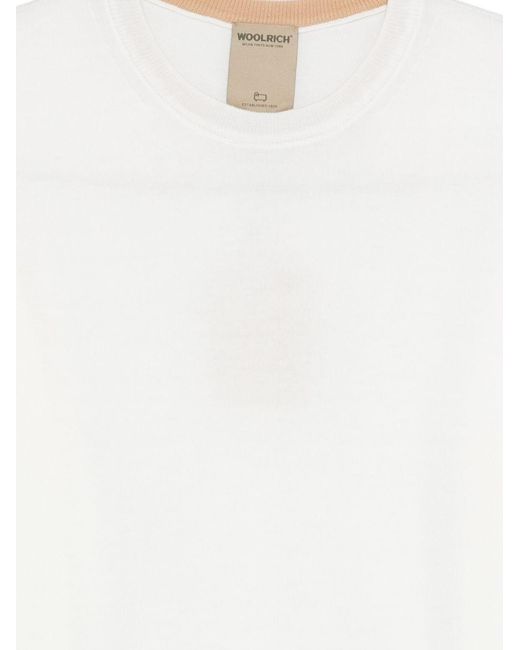 Woolrich White Cotton Sweater for men