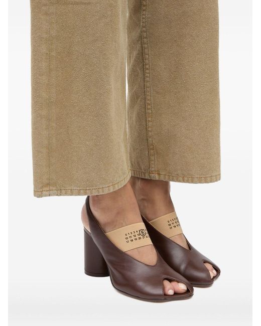 MM6 by Maison Margiela Brown Anatomic Leather Sandals
