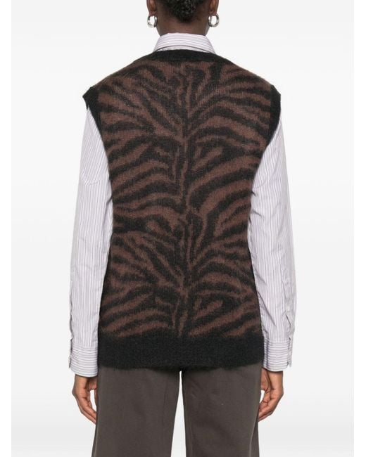 P.A.R.O.S.H. Black Wool Blend Vest