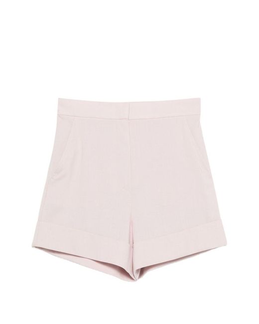 Max Mara Pink Wool Shorts