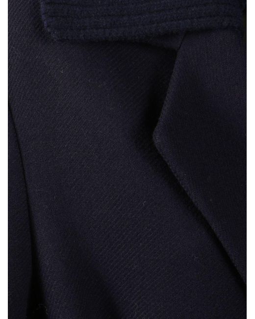 Jucca Blue Coat With Knitted Collar