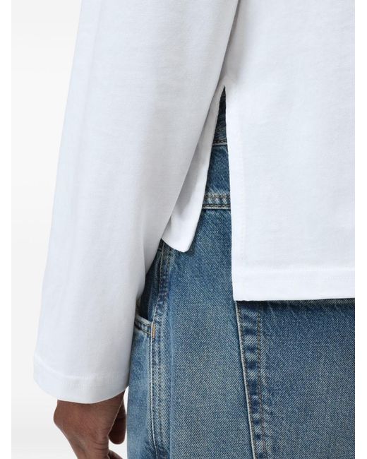 Closed White Cotton Crewneck Sweater