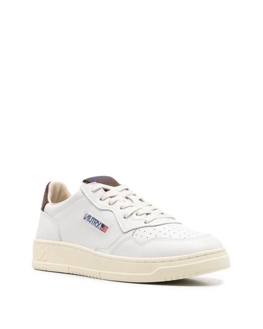Autry White Medialist Low Sneakers for men