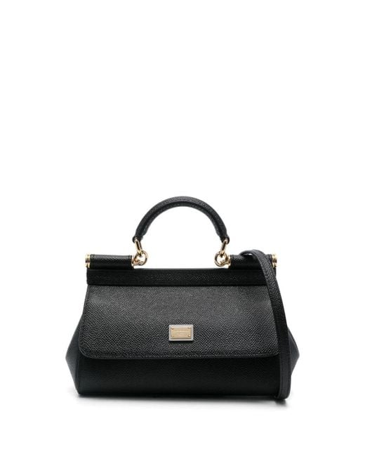 Dolce & Gabbana Black Sicily Small Leather Handbag