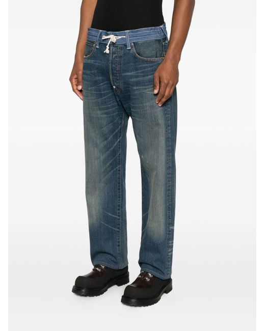 JUNYA WATANABE X LEVI'S JEANS Blue Denim Cotton Jeans for men