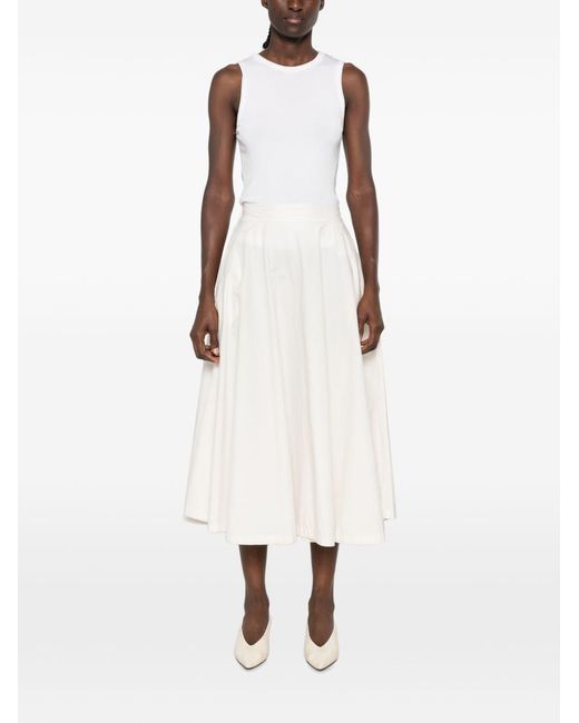 White Sand White Cotton Long Skirt