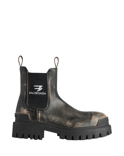 Balenciaga Black Strike Chelsea Boot for men