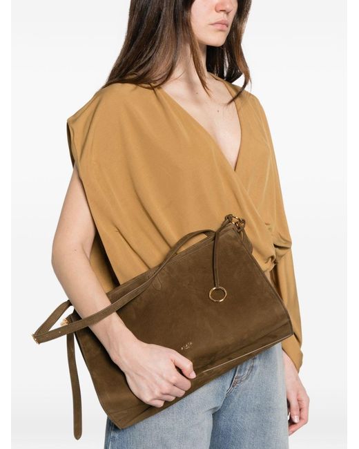 Alaïa Brown Pocket 35 Leather Shoulder Bag