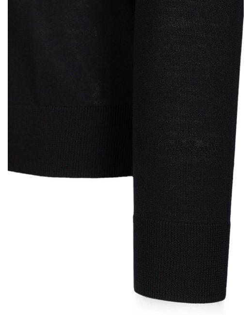 Paul Smith Black Wool Crewneck Sweater for men