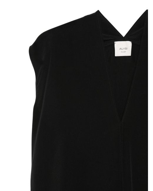 Alysi Black Silk Top