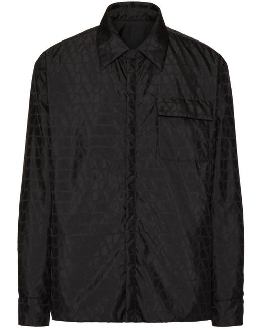 Valentino Black Toile Iconographe Nylon Padded Jacket for men