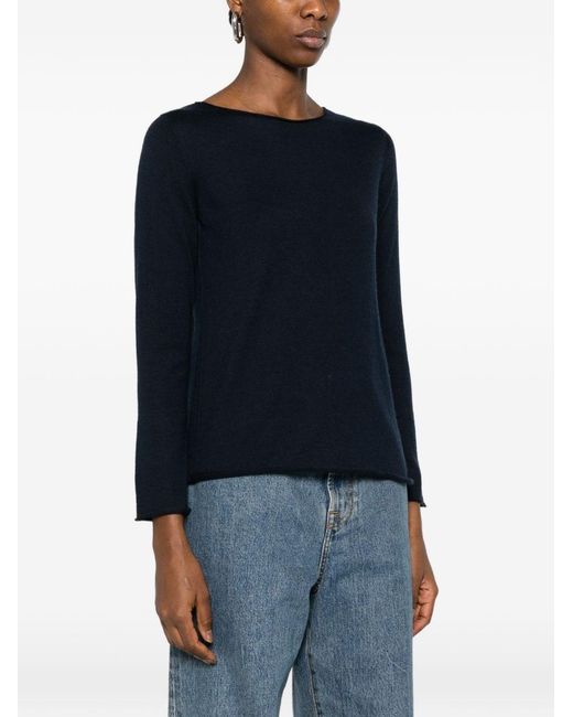 Be You Blue Cashmere And Silk Blend Sweater