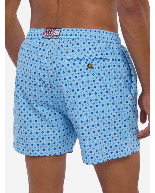Mc2 Saint Barth Blue Lighting Micro Stretch Swimsuit for men