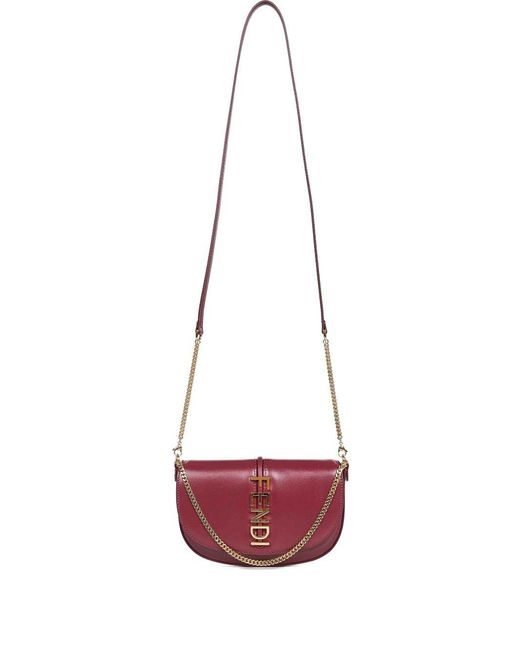 Fendi White Graphy Leather Mini Bag