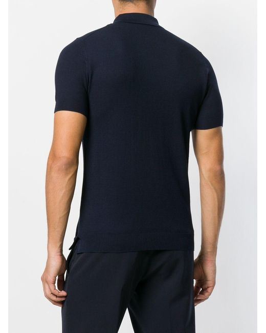 Paolo Pecora Black Cotton Polo Shirt for men