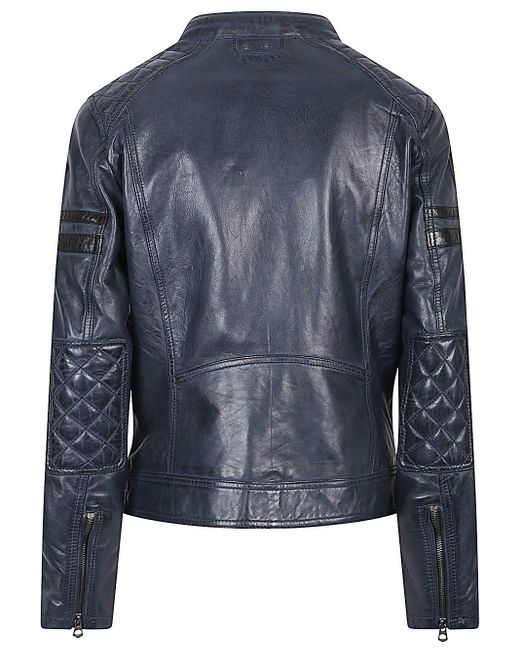 Daytona 73 Blue Walkora Leather Moto Jacket