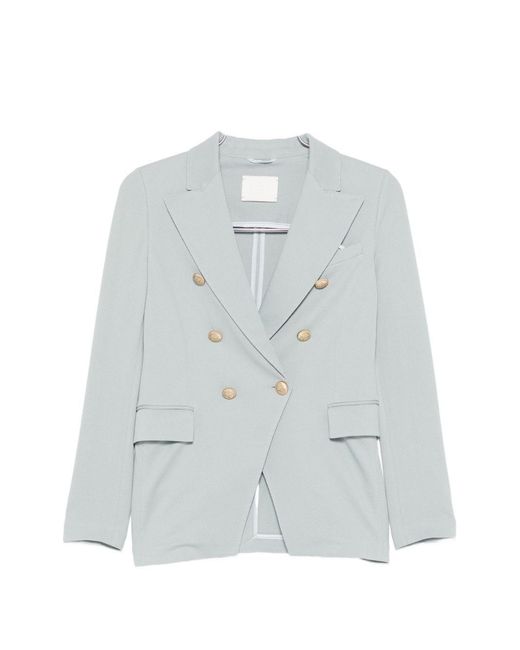 Circolo 1901 Blue Cotton Double-Breasted Jacket