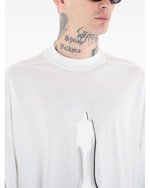 Rick Owens White Level T T-Shirt for men